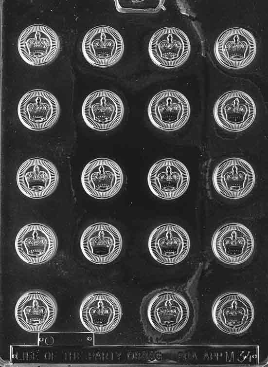 CHECKER PIECES CROWNS Chocolate Candy Mold