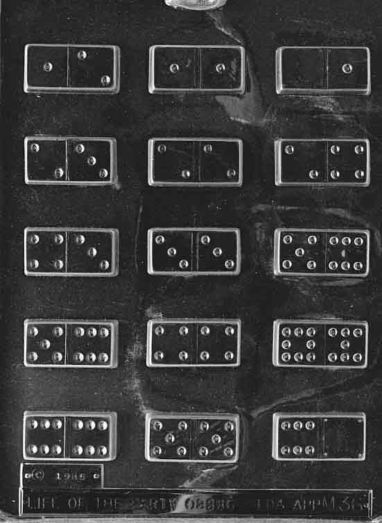 DOMINOES Chocolate Candy Mold