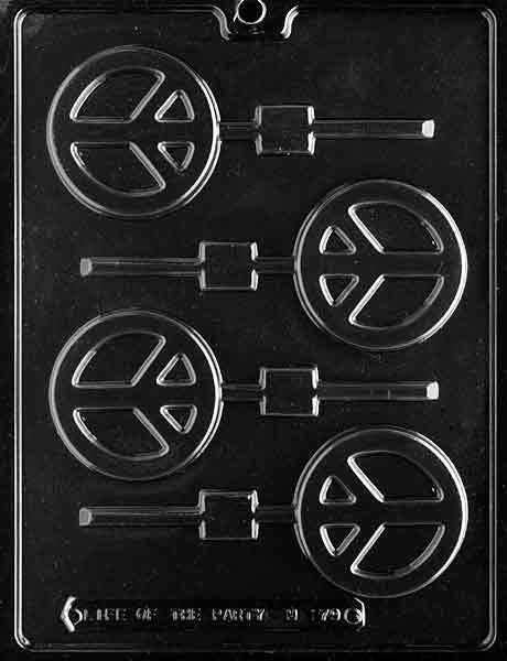 PEACE SIGN LOLLY Sucker Chocolate Candy Mold