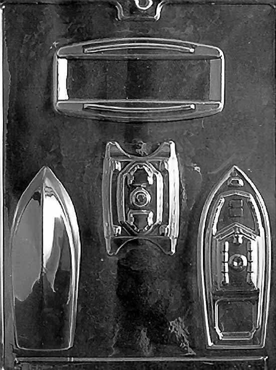 3D BOATS Chocolate Candy Mold