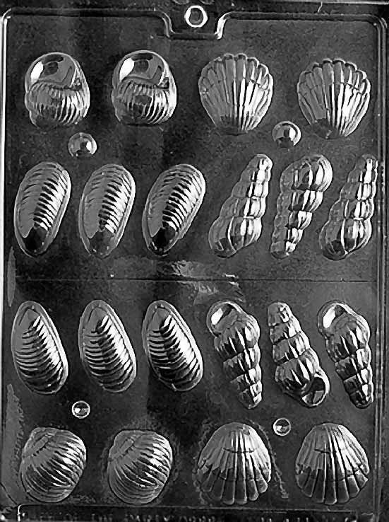 3D SHELLS Chocolate Candy Mold Craft Supply
