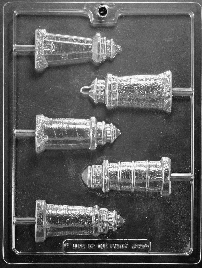 LIGHTHOUSE ASSORTMENT LOLLY Sucker Chocolate Candy Mold Craft Supply