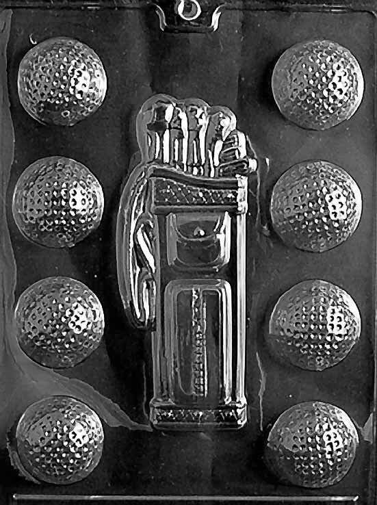 GOLF CADDY BALLS Chocolate Candy Mold