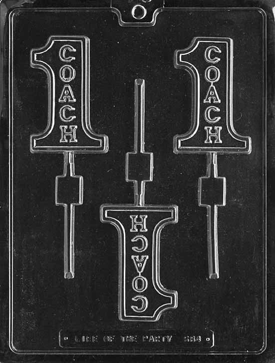 COACH LOLLY Sucker Chocolate Candy Mold