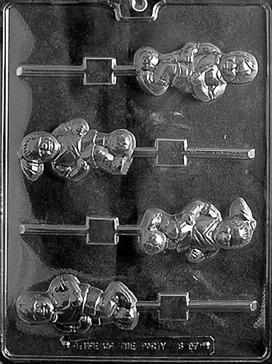 SOCCER GIRL BOY Lolly Sucker Chocolate Candy Mold Craft Supply