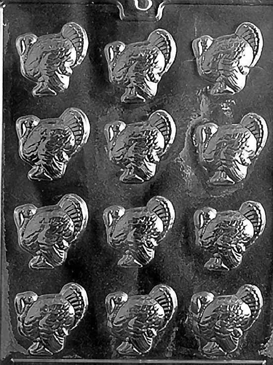 SMALL TURKEYS Thanksgiving Chocolate Candy Mold Craft Supply