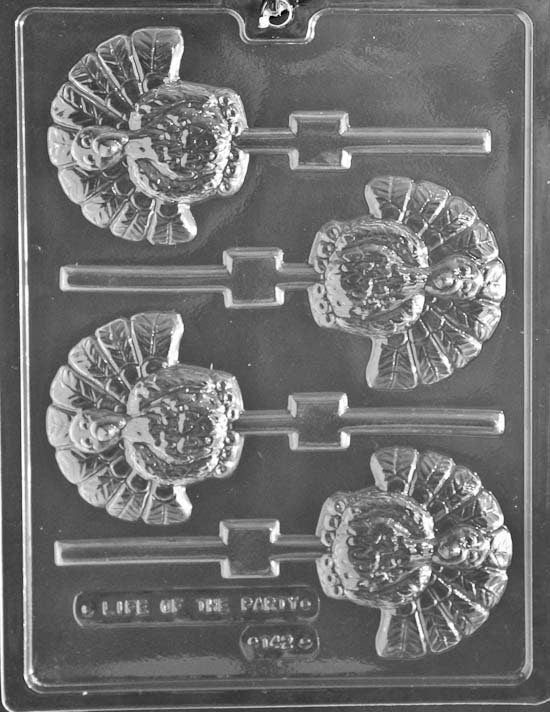 TURKEY LOLLY Thanksgiving Sucker Chocolate Candy Mold