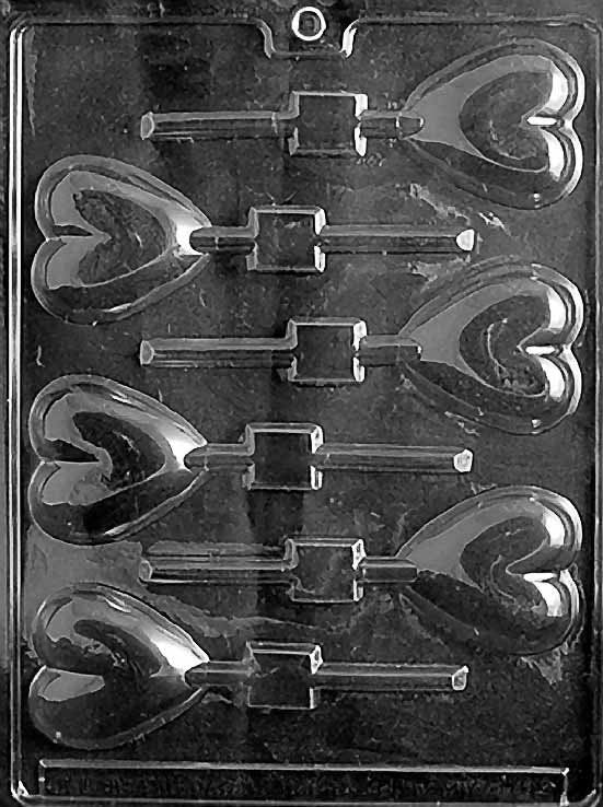 HEART LOLLY Valentines Sucker Chocolate Candy Mold