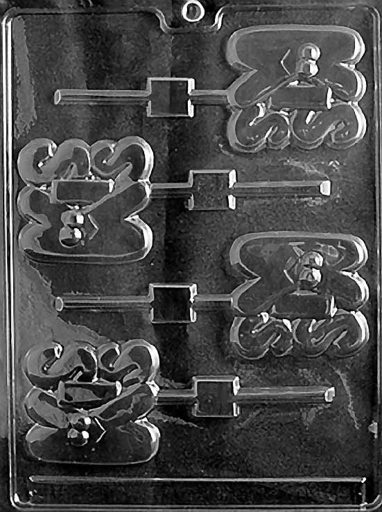 KISS LOLLY Valentines Sucker Chocolate Candy Mold