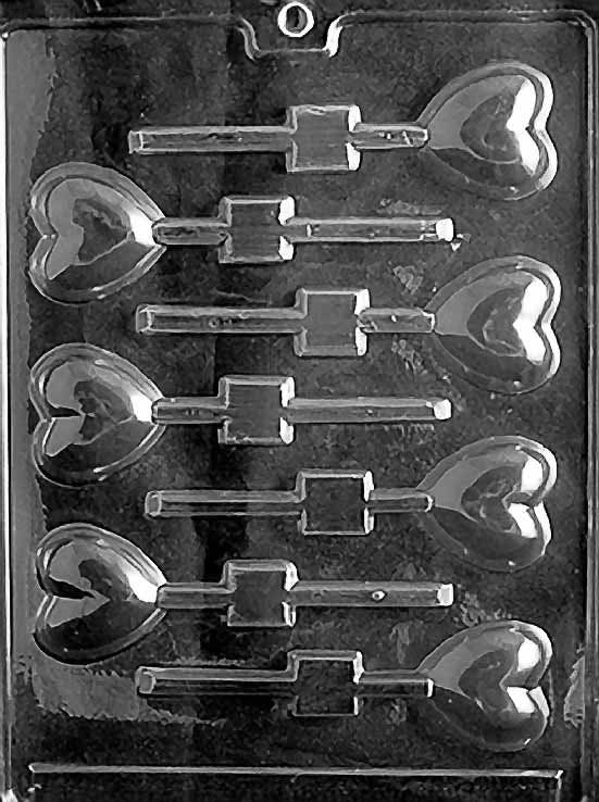SMALL HEART LOLLY Valentines Sucker Chocolate Candy Mold