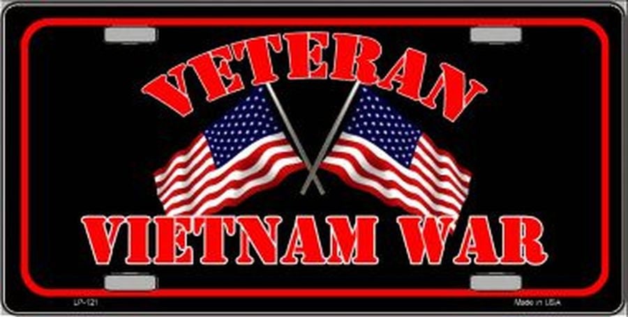 VIETNAM WAR VETERAN Metal License Plate