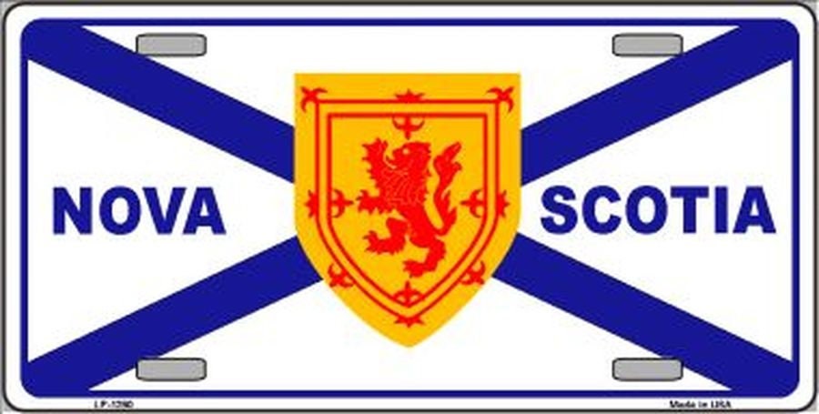 NOVA SCOTIA FLAG Small Star Metal License Plate