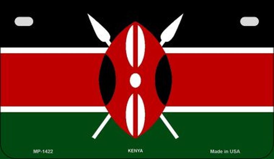 KENYA FLAG Metal License Plate