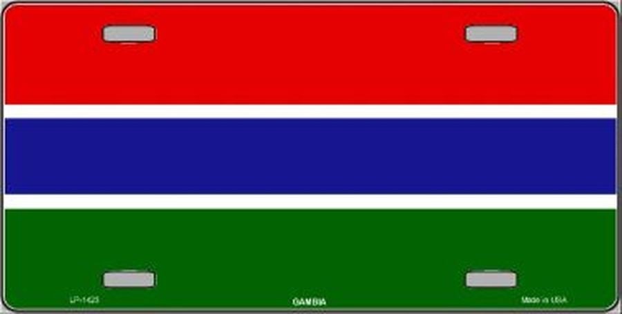 GAMBIA FLAG Metal License Plate