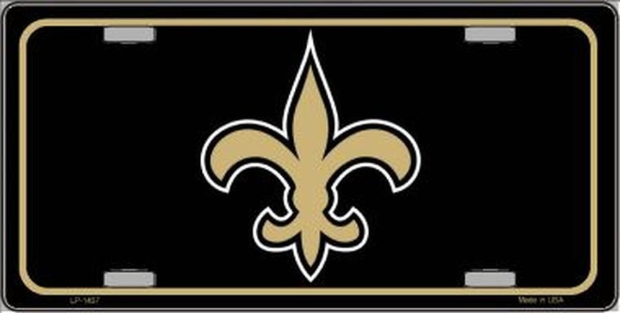 SAINTS Fleur De Lis Metal License Plate Craft Supply