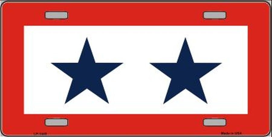BLUE STAR TWO Metal License Plate