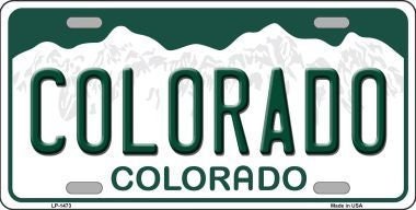 COLORADO STATE Background Metal License Plate