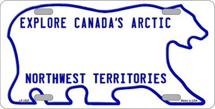 NORTHWEST TERRITORIES Canada's Arctic Metal License Plate Craft Supply