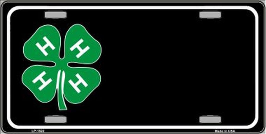 4-H OFFSET Metal License Plate