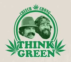 CHEECH CHONG Think Green Sticker Decal - Funny