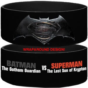 BATMAN Vs SUPERMAN Rubber Wristband - Dawn of Justice - DC Comics Bracelet Craft Supply