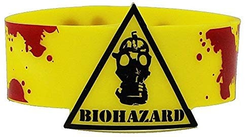 BIOHAZARD Rubber Wristband - Mask With Blood Bracelet Zombie