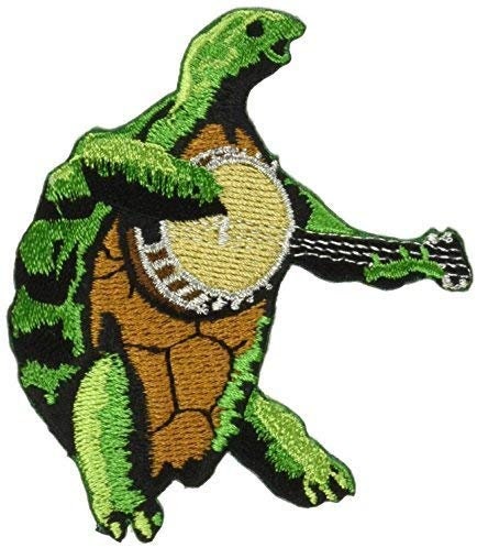 GRATEFUL DEAD Terrapin w/Banjo Turtle Patch - Embroidered Rock Band Patch Applique