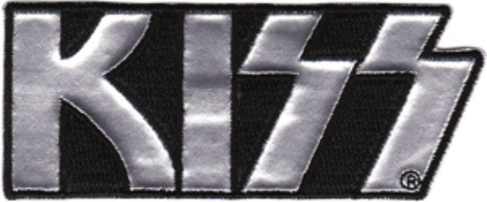 KISS Logo Chrome Patch - Embroidered Rock Band Patch Applique