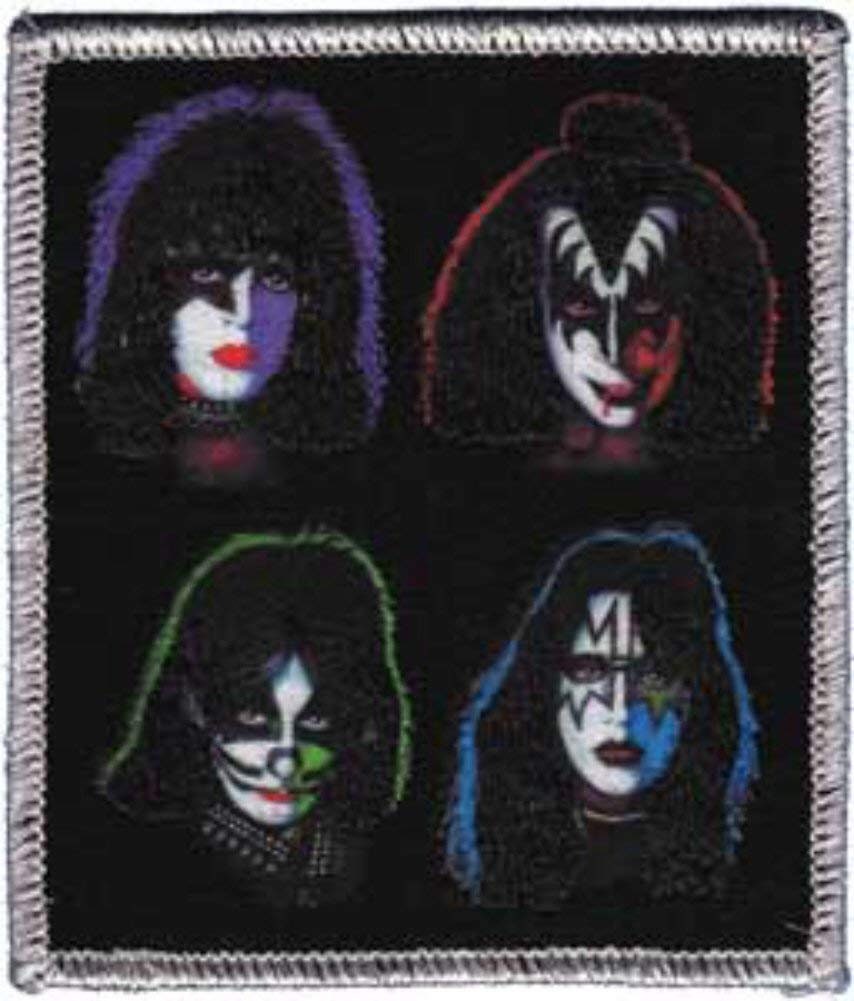 KISS 4 Heads Rock Band Patch - Embroidered Rock Band Patch Applique