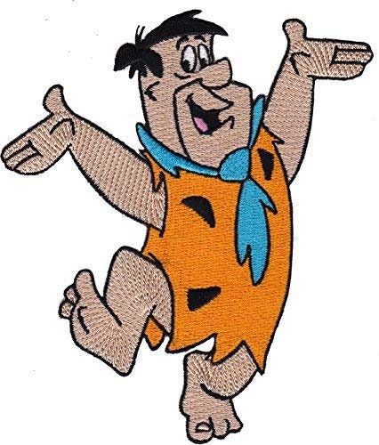 FLINTSTONES Fred Dance Patch - Fred Flintstone Dancing Embroidered Patch