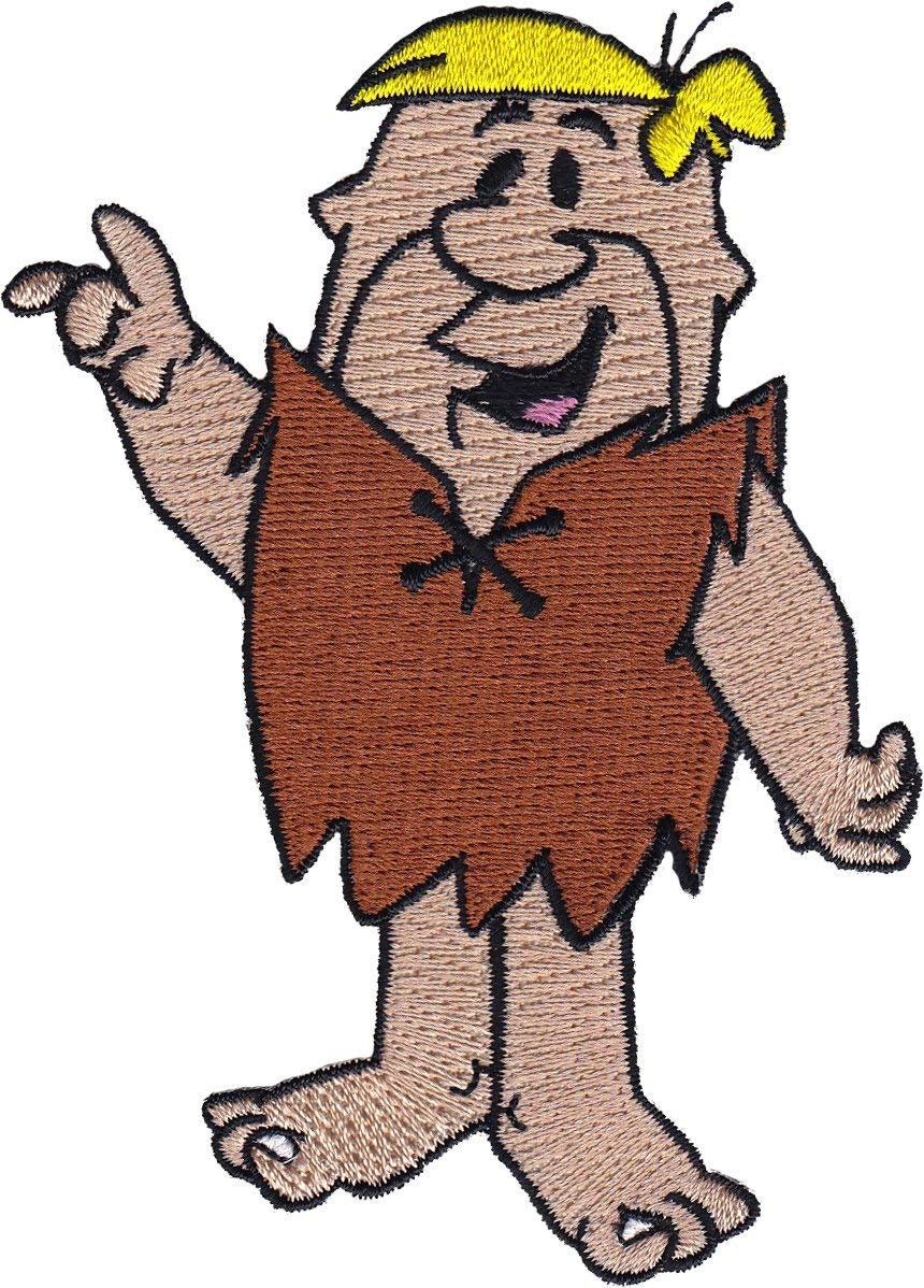 FLINTSTONES Barney Pointing Patch - Flintstone Embroidered Patch Hanna-Barbera