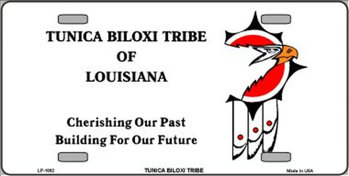 TUNICA BILOXI FLAG Metal License Plate
