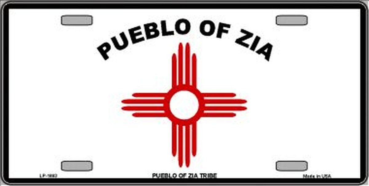 PUEBLO Of ZIA FLAG Tribe Metal License Plate