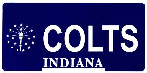 COLTS Indiana State Background Metal License Plate Craft Supply