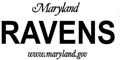 RAVENS Maryland State Background Metal License Plate Sign Novelty Vanity Football