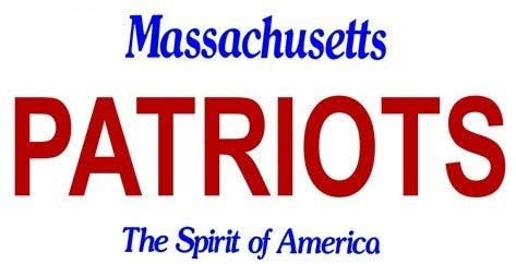 PATRIOTS Massachusetts State Background Metal License Plate