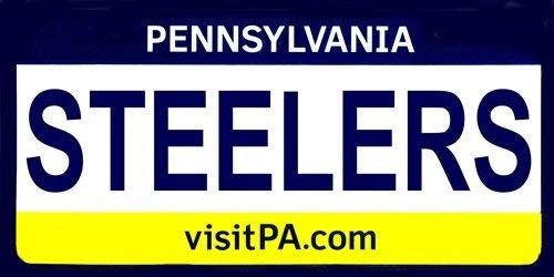 STEELERS Pennsylvania State Background Metal License Plate
