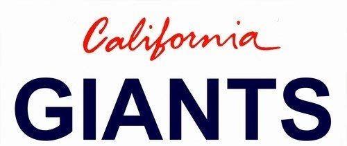 GIANTS California State Background Metal License Plate Craft Supply