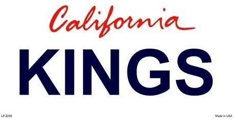 KINGS California State Background Metal License Plate Craft Supply
