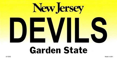 DEVILS New Jersey State Background Metal License Plate Craft Supply