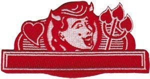 Devil Girl Closeup Patch - Embroidered Patch Applique