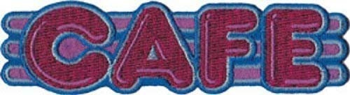 50s Retro Café Sign Vintage Patch - Embroidered Patch Applique