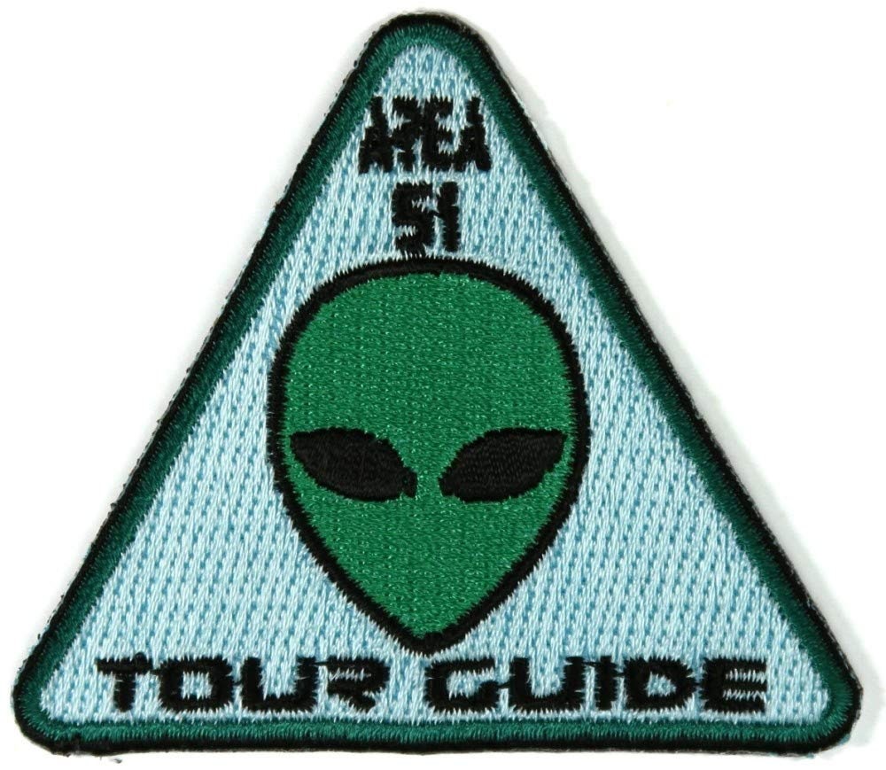 AREA 51 TOUR GUIDE Alien Head Embroidered Patch