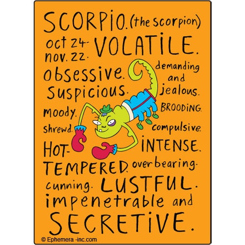 Scorpio Naughty Zodiac Sign Clayboys Funny RECTANGLE MAGNET