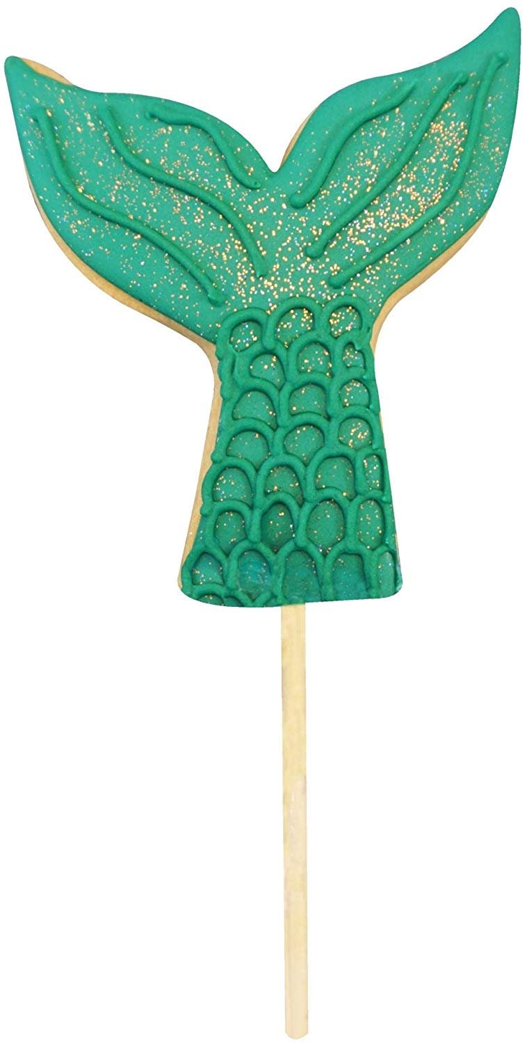 MERMAID TAIL Cookie Cutter Metal Poly-Resin Coated 3.5 Inches - Swimming Fin Sea Ocean Stencil Fondant