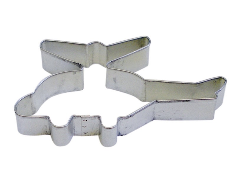 HELICOPTER Cookie Cutter Metal 5 Inches - Stencil Fondant