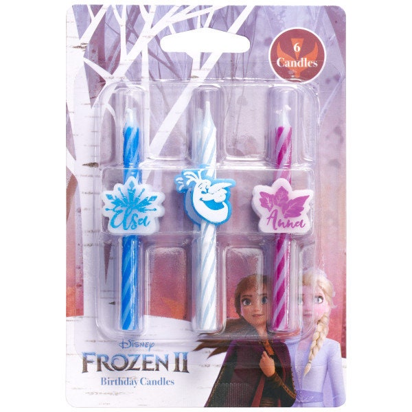 DISNEY FROZEN II Birthday Candles Cupcake Rings Elsa Anna Olaf Cake Toppers for Birthday Party Decoration 2