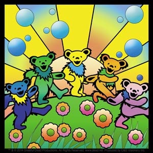GRATEFUL DEAD Dancing Bear Utopia Rock Sticker Decal - Rock Band