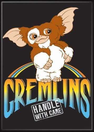 GREMLINS Gizmo Handle With Care Magnet for Refrigerators and Lockers Classic Movie Craft Supply