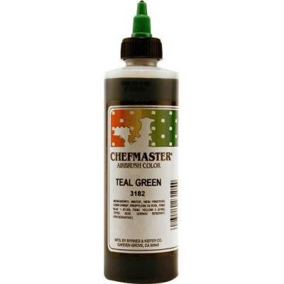 TEAL GREEN Chefmaster Airbrush Color 9-Ounce - Custom Cake Cupcake Decorating Craft Supply